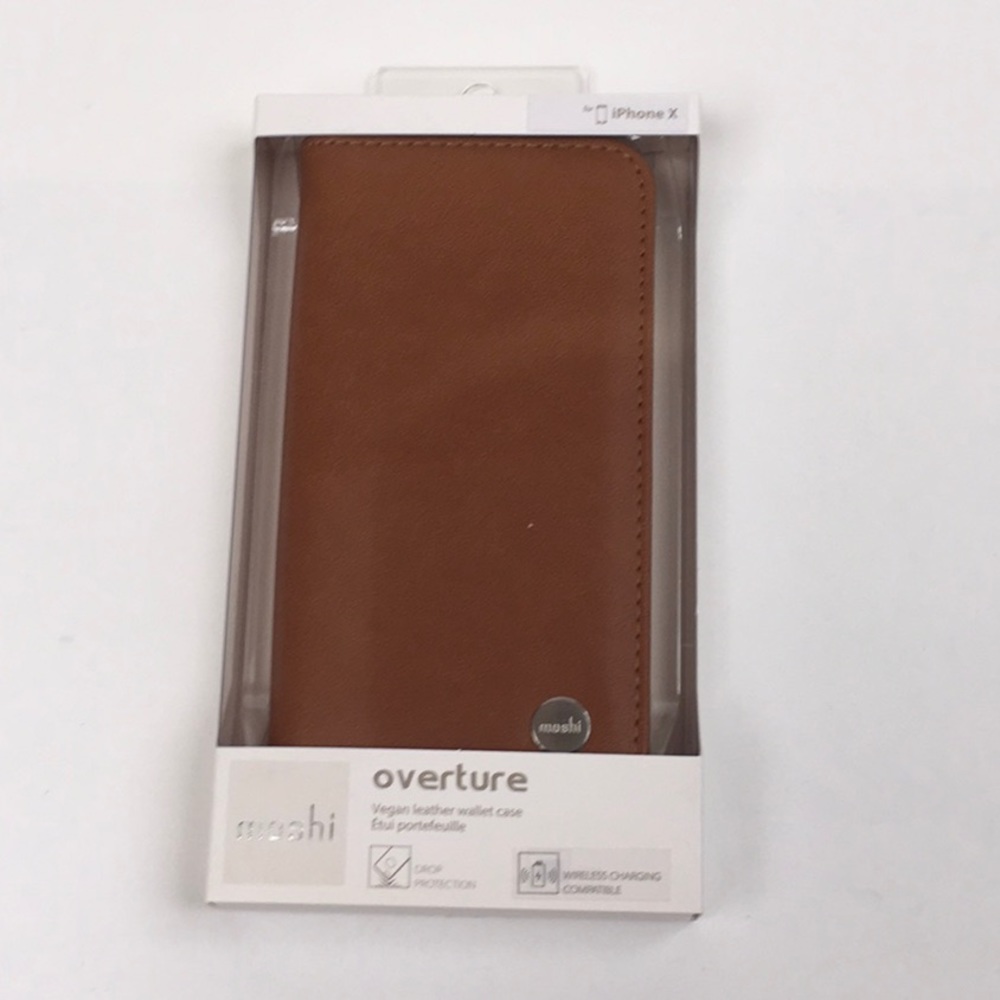 Moshi Overture wallet case for iPhone XS/X - brown